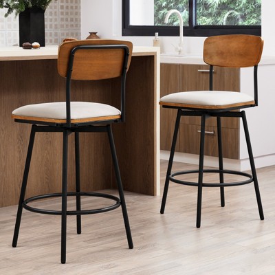Spruce&Spring Swivel Counter Height Bar Stool Set of 2