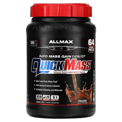ALLMAX QuickMass®, Rapid Mass Gain Catalyst, Chocolate, 3.5 lbs (1.59 kg)