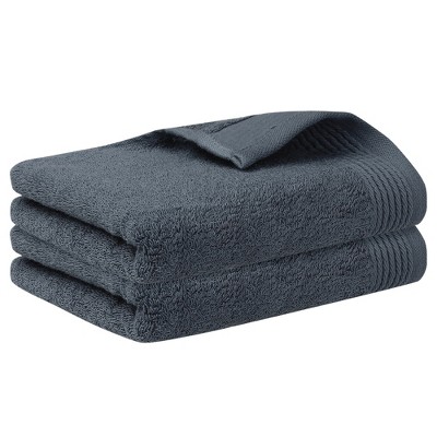 Unique Bargains Bathroom Highly Absorbent Cotton Hand Towels 14" x 30" 2 Pcs