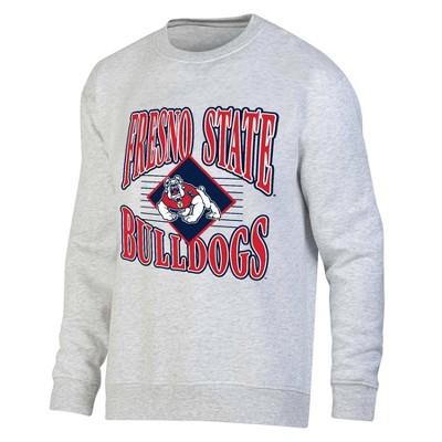 NCAA Fresno State Bulldogs Men's Crew Neck Fleece Ash Sweatshirt