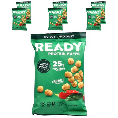 Ready Protein Puffs, Chipotle, 6 Bags, 2.75 oz (78 g) Each