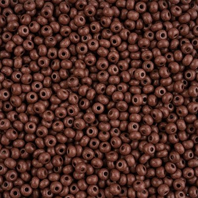 John Bead Czech Glass Seed Beads 6/0 Terra Intensive Dark Brown Matte, 500g