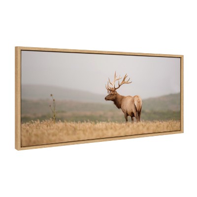 Sylvie Tule Elk No 3 Framed Canvas by Crystal Lynn Collins Natural - Kate & Laurel All Things Decor