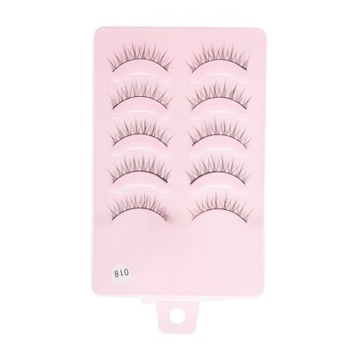 Unique Bargains Natural False Eyelashes 018(Z19) Black 5 Pair