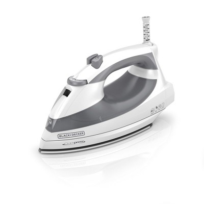 BLACK+DECKER Black & Decker F976 Quickpress Iron with Smart Steam Technology, White/Silver
