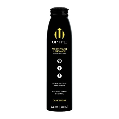 UPTIME White Peach Lemonade Original Energy Drink - 12 fl oz Bottle