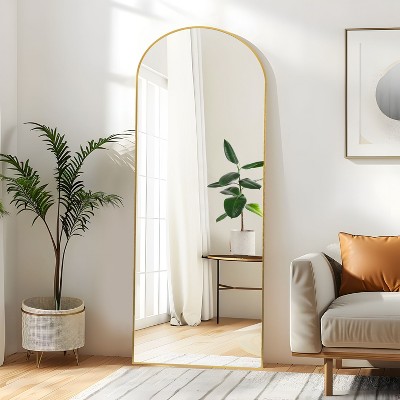 PexFix 69"x24" Aluminum alloy side arched full length mirrorr-With Stand