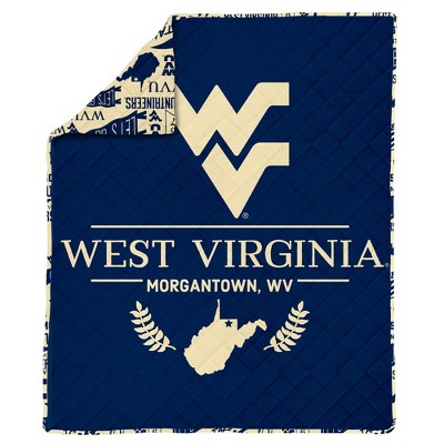 NCAA West Virginia Mountaineers 60 x 80 Quilted Throw Blanket