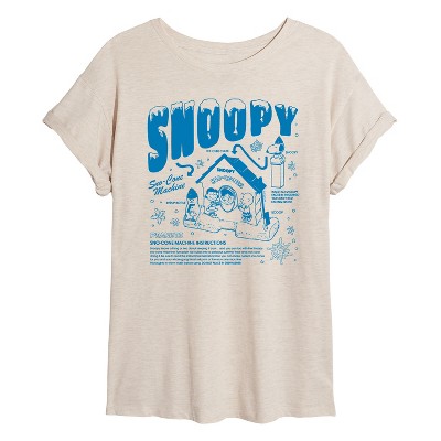 Women's - Peanuts - Snoopy Snocone Oversized Graphic T-Shirt