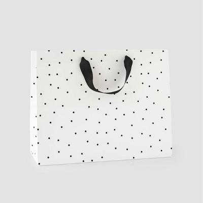 Medium Gift Bag Black Scattered Dots - Sugar Paper™ + Target