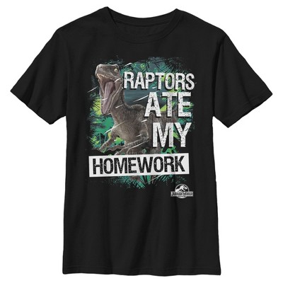 Boys' Husky Jurassic World Raptors Ate My Homework