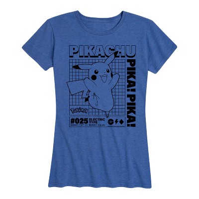 Women's - Pokémon - Pikachu Info Chart Short Sleeve Graphic T-Shirt