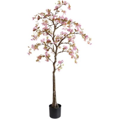 Coucheta Artificial Flowering Tree, Fake Begonia Flower Tree for Home Decoration and Photography Props