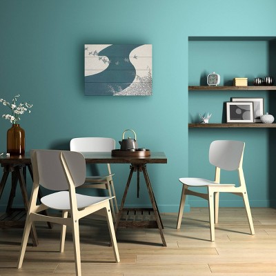 Trademark Fine Art Pictufy Birds From Momoyogusa Wood Slat Art White