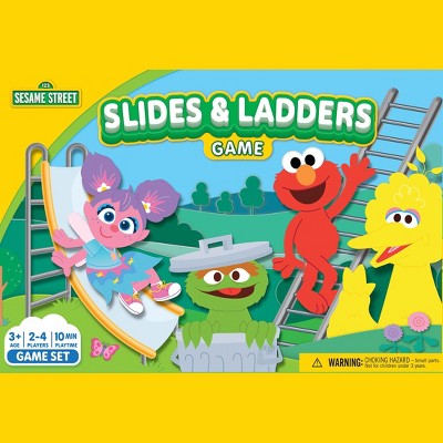 MasterPieces - Sesame Street Playground Fun - Slides & Ladders Family Board Game for Kids