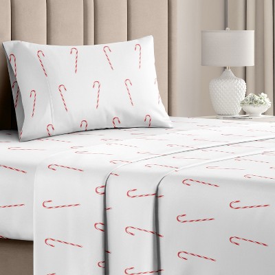4 Piece Christmas Pattern Sheet Set - Soft, Wrinkle-Resistant Holiday Bedding - CGK Linens
