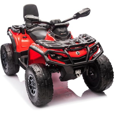 12V Kids ATV, Ride On Toy Car, Ride On ATV, Electric ATV Vehicles, 2 Seater Spacious Seat, 2 Speeds, LED Lights, Spring Suspension, Bluetooth