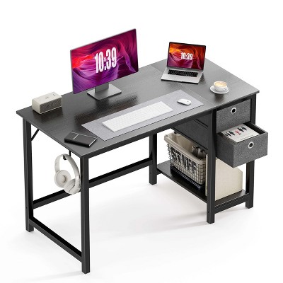 DOMETOUR Computer Office Desk with Drawers Small Writing Work Study Desks