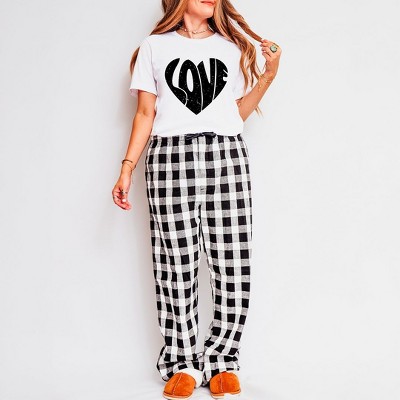 Simply Sage Market Women's Love Heart Distressed Pajama Set