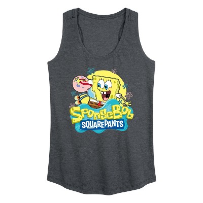 Women's - SpongeBob SquarePants - SpongeBob and Gary Graphic Racerback Tank