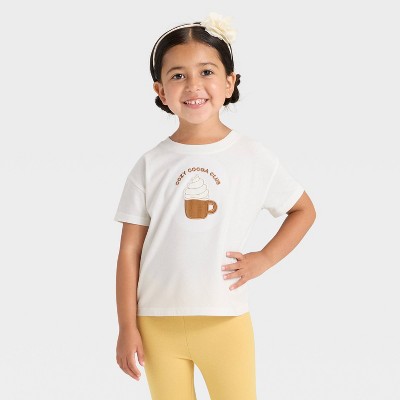 Toddler Girls' Short Sleeve Relaxed T-Shirt - Cat & Jack™ Cream