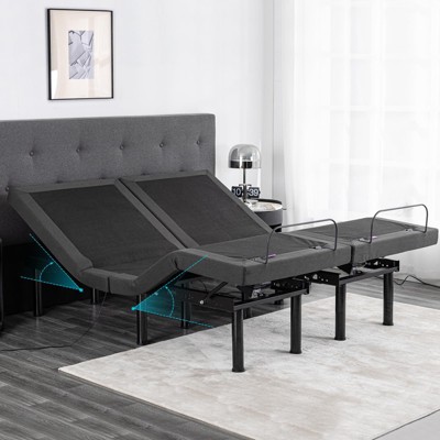 Vipbear Adjustable Beds with Thickened Foam Frame, Adjustable Bed Base with Wireless Remote, Voice Control Smart Electric Bed Frame