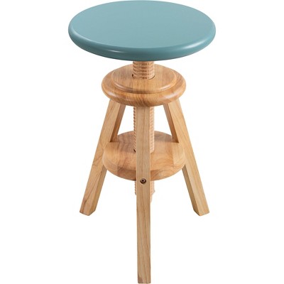 eHemco Swivel Wooden Adjustable Counter Bar Stool, 18.9 to 25.2 Inches Height