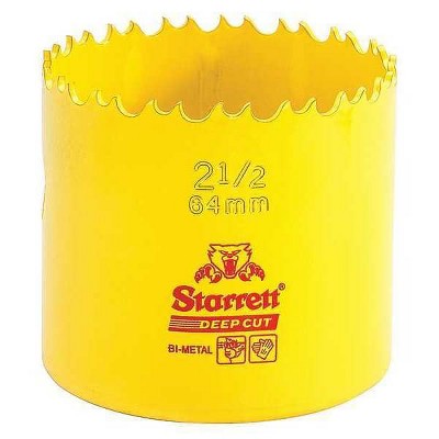 Starrett  Bi-Metal Deep Cut Hole Saw, 2-1/2",64mm DCH0212-G