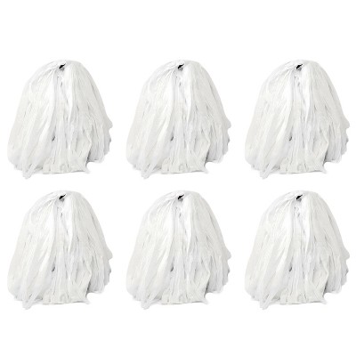 Bison Life 6oz Non-Woven Disposable Cut End Mop Head Refills for Wet Floor Cleaning, White, 6 Pack