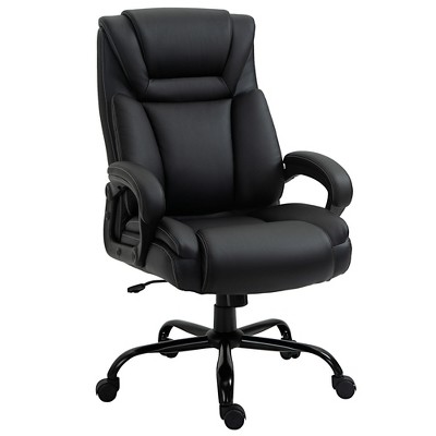 Vinsetto Big and Tall 400lbs Executive Office Chair, PU Leather Computer Desk Chair with High Back, Adjustable Height and Swivel Wheels