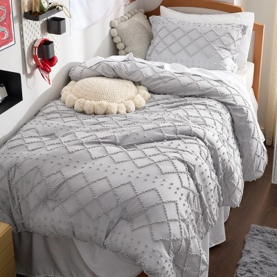 Queen Comforter Set -Bedsure 3Pcs Comforter Bedding Set with Intricate Solid Embroidery