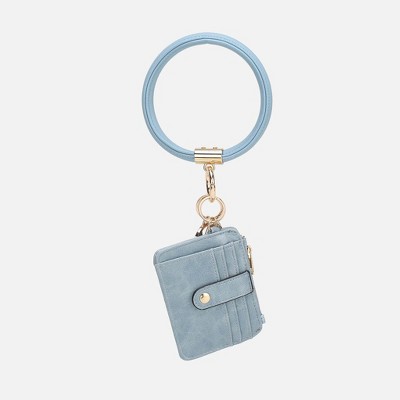 MKF Collection Jordyn Vegan Leather Bracelet Keychain with a Credit Card Holder by Mia K