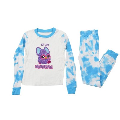 Furby You Are Wonderful Youth Long Sleeve Shirt & Cloud Wash Sleep Pajama Pants Set