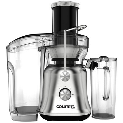 Courant Juice Extractor with 3.35-Inch Large Feeding Tube, Whole Fruit Centrifugal Juicer, 2-Speed Control, BPA Free, Anti-Drip Spout- Stainless Steel