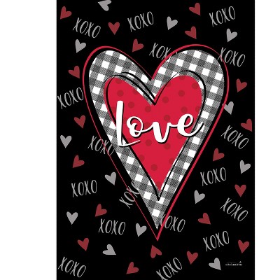 Briarwood Lane Valentine's Garden Flag 12x18 For Outdoor Plaid Heart For Valentine's Garden Flag Flags For Outside