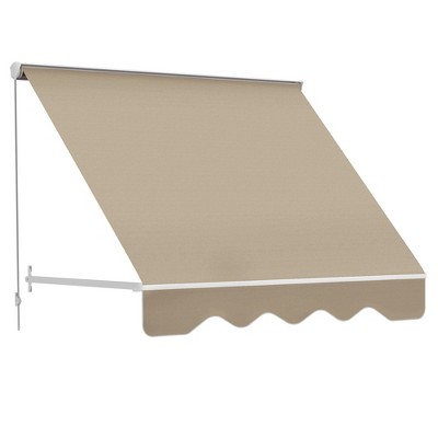 PAGED Retractable Awning Non-Screw Patio Awning with Multi-angle Adjustable, UV and Water Protection for Patio, Backyard