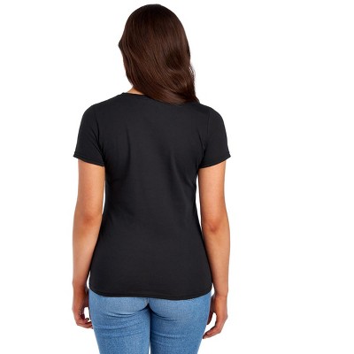 Rainbow Striped Easter Bunny Peep Women's T-Shirt Black