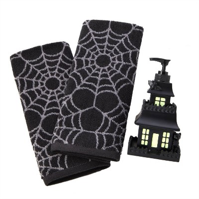 SKL Home 3pc Haunted House Lotions and Spider Web Hand Towels
