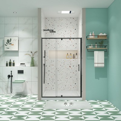 NicBex Shower Door 38-42" Wx71"H Piovt Swing Glass Shower Door with 1/4" (6mm) Clear SGCC Tempered Glass with Reversible Installation