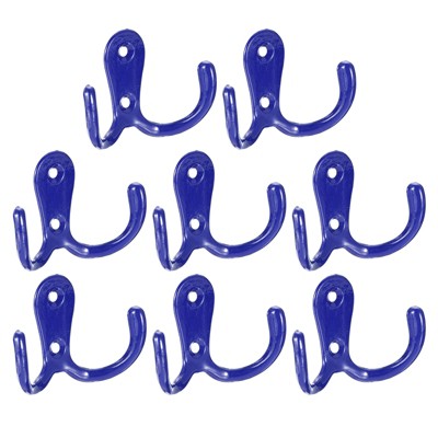 Unique Bargains Wall Zinc Alloy Double Prong Retro Hooks for Hanging
