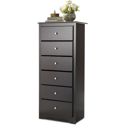 MOEPISY 6 Drawers Chest Dresser Clothes Storage Bedroom Furniture Cabinet, Brown