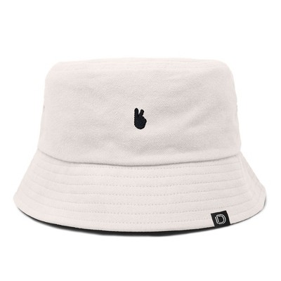 Dalix Lil Peace Sign Cotton Embroidered Cotton Cap Outdoor Bucket Hat Womens