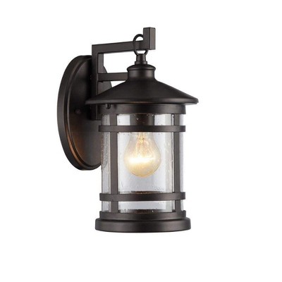 Chloe Lighting Abbington Transitional 1 Light Rubbed Bronze Outdoor Wall Sconce 11" Tall
