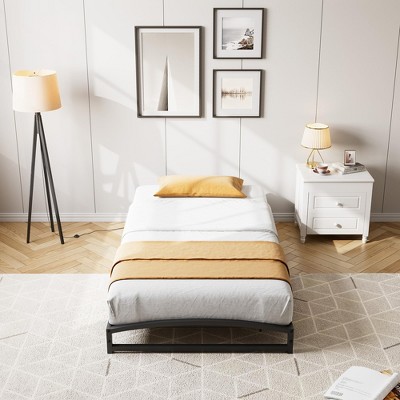 Low Bed Frame 6 Inch Heavy Duty Metal Platform Bed Frame Low Profile, Mattress Foundation, No Box Spring Needed