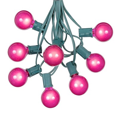 Novelty Lights 25 Feet G40 Globe Outdoor Patio String Lights, Green Wire