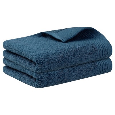 Unique Bargains Bathroom Highly Absorbent Cotton Hand Towels 14" x 30" 2 Pcs