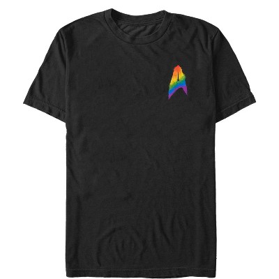 Men's Star Trek: Discovery Artistic Rainbow Starfleet Badge T-Shirt