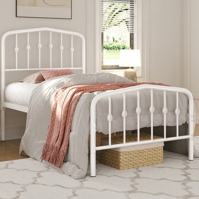 Yaheetech Modern Metal Bed Frame with Arched Headboard