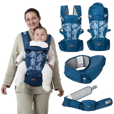 BabbleRoo Grow Carrier – 6-in-1 Baby Carrier with Hip Seat, Ergonomic & Adjustable Toddler Carrier, Newborn to Toddler, with Lumbar Support & Sunshade