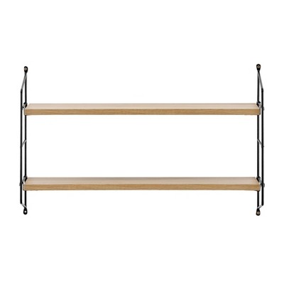 24.5" x 15.75" Severini Floating Bracket 2 Tier Wall Shelf - Danya B.